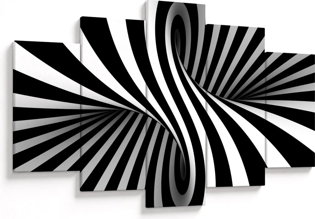 Absztrakt kép zebra csíkokkal (150x105 cm)