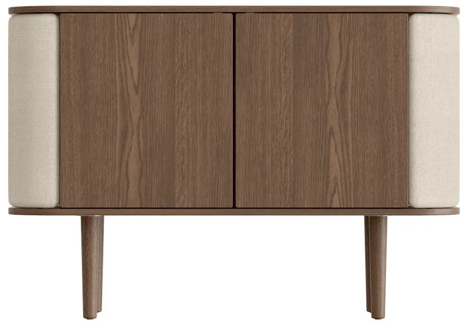 Barna-bézs alacsony komód tölgyfa dekorral 109x75 cm Treasures – UMAGE