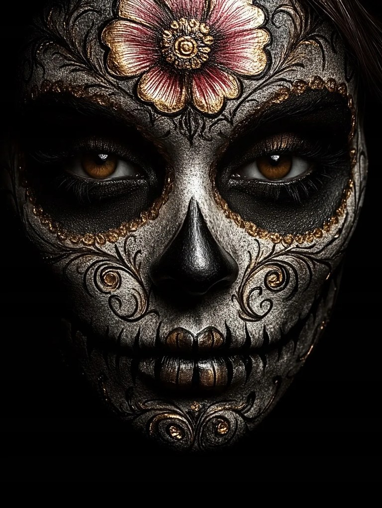 Canvas Vászonkép Portré Halottak Ünnepe Mexikó La Catrina 60x80