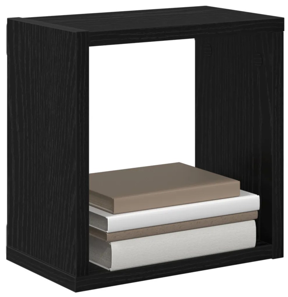 Fali Polcok Fekete Tölgy MDF 26 x 15 x 26 cm Fali Polcok