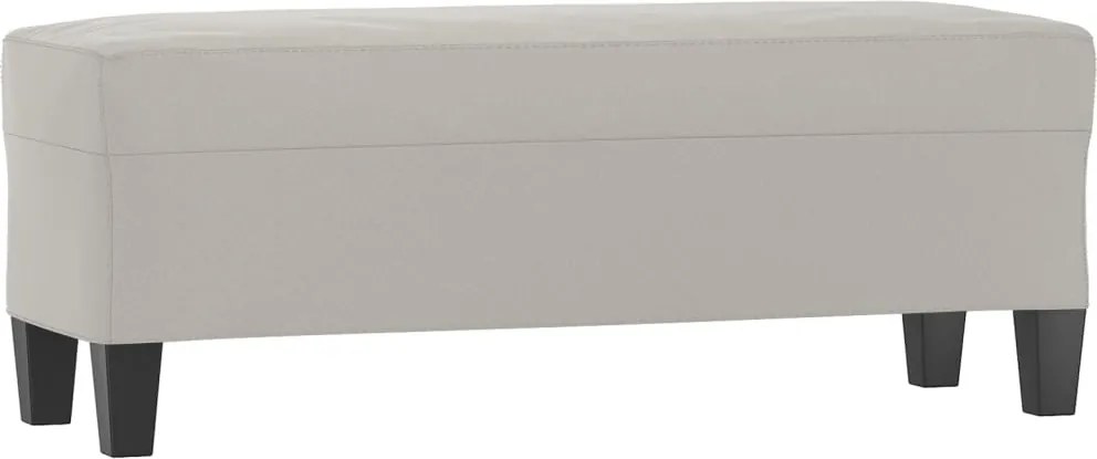 vidaXL világosszürke mikroszálas szövet pad 100 x 35 x 41 cm
