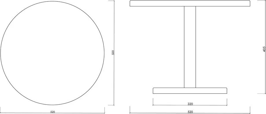 Kerek tárolóasztal ø 52 cm Odo – noo.ma