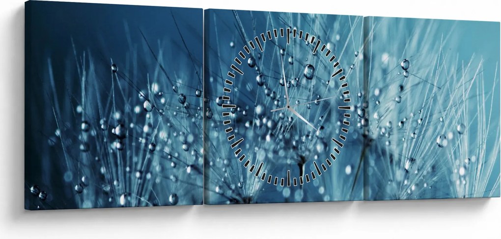 Kép - Harmatcseppek (órával) (90x30 cm)