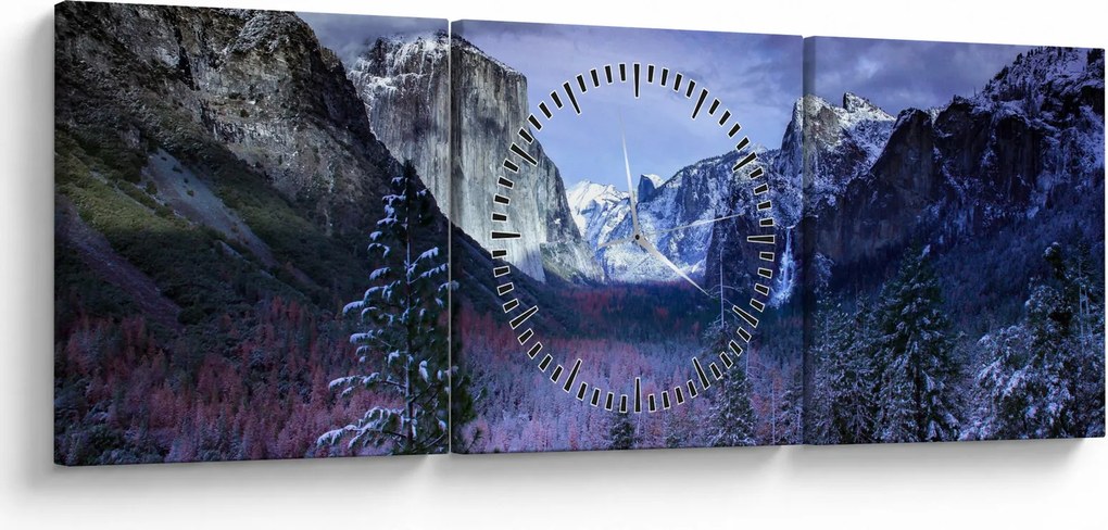 Kép - Yosemite, USA (órával) (90x30 cm)