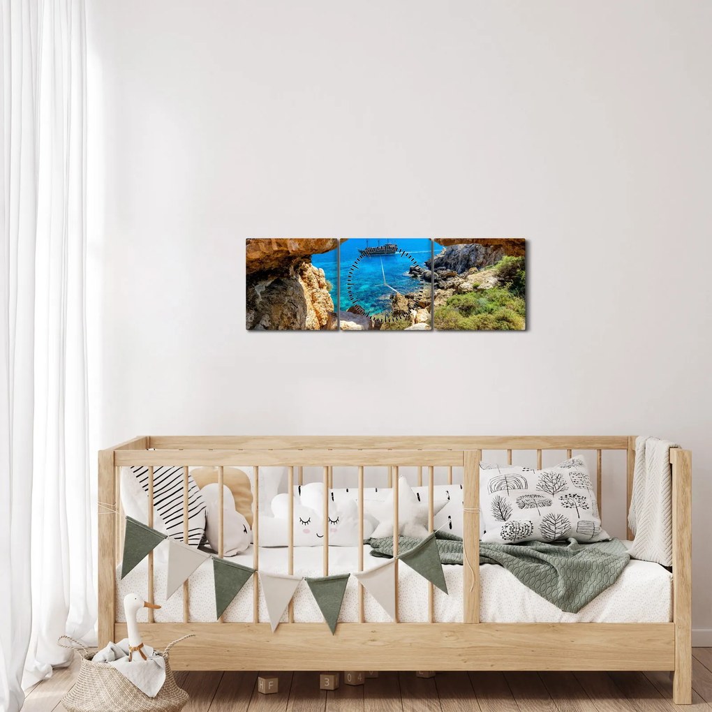 Kép - Cape Greco (órával) (90x30 cm)