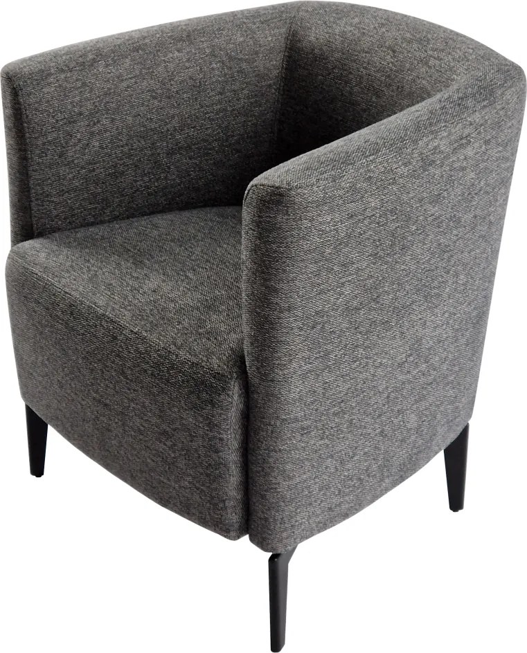 Design fotel, szürke/fekete, KAPY