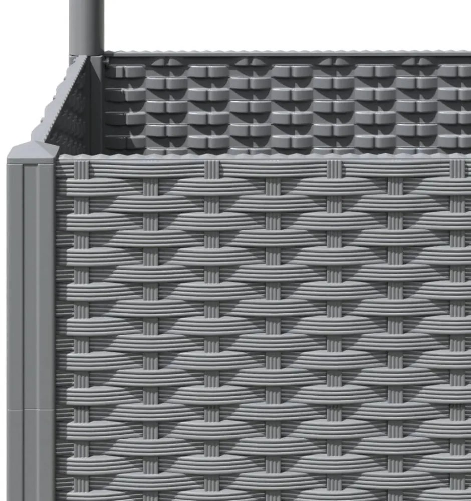 világosszürke PP rácsos kerti ültetőláda 80 x 40 x 136 cm