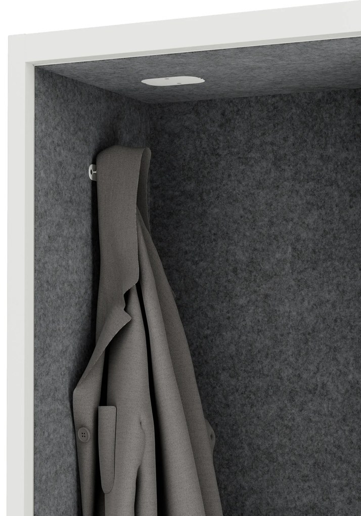 Sally 1150mm korpus Biały - siedzisko Ciemnoszary