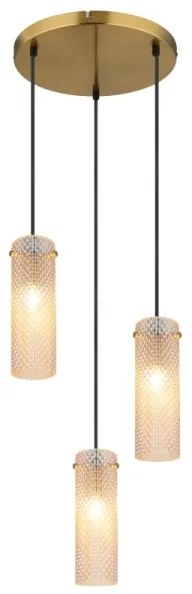 Globo 15775-3HR - Csillár zsinóron KAROLO 3xE14/40W/230V