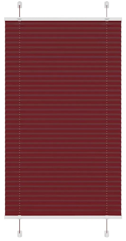 pliszírozott redőny Bordeaux piros 80x100 cm szövetszélesség