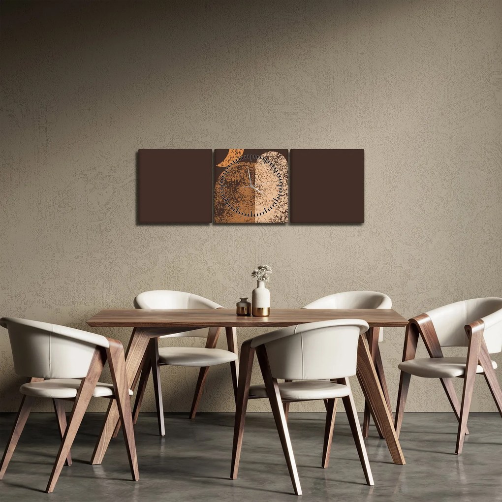 Kép - Narancssárga ívek N⁰2 (órával) (90x30 cm)