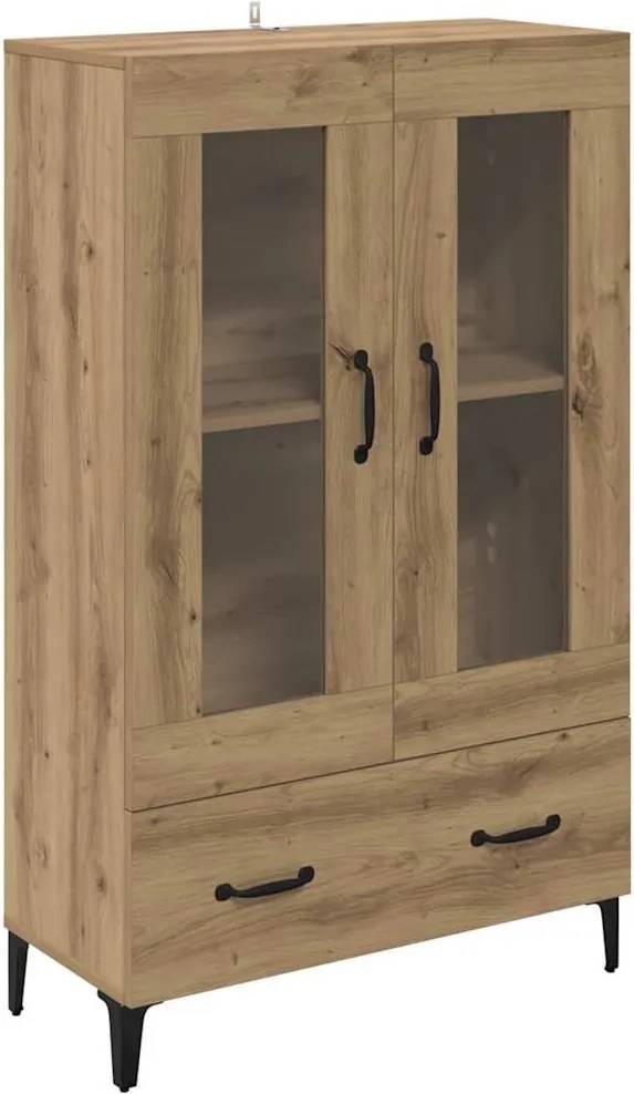 vidaXL Magasfiú Artisan tölgy 70 x 31 x 115 cm Műszaki fa és vas