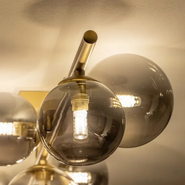 Brilagi - LED Felületre szerelhető csillár MILLA 7xG9/3W/230V arany/füstös