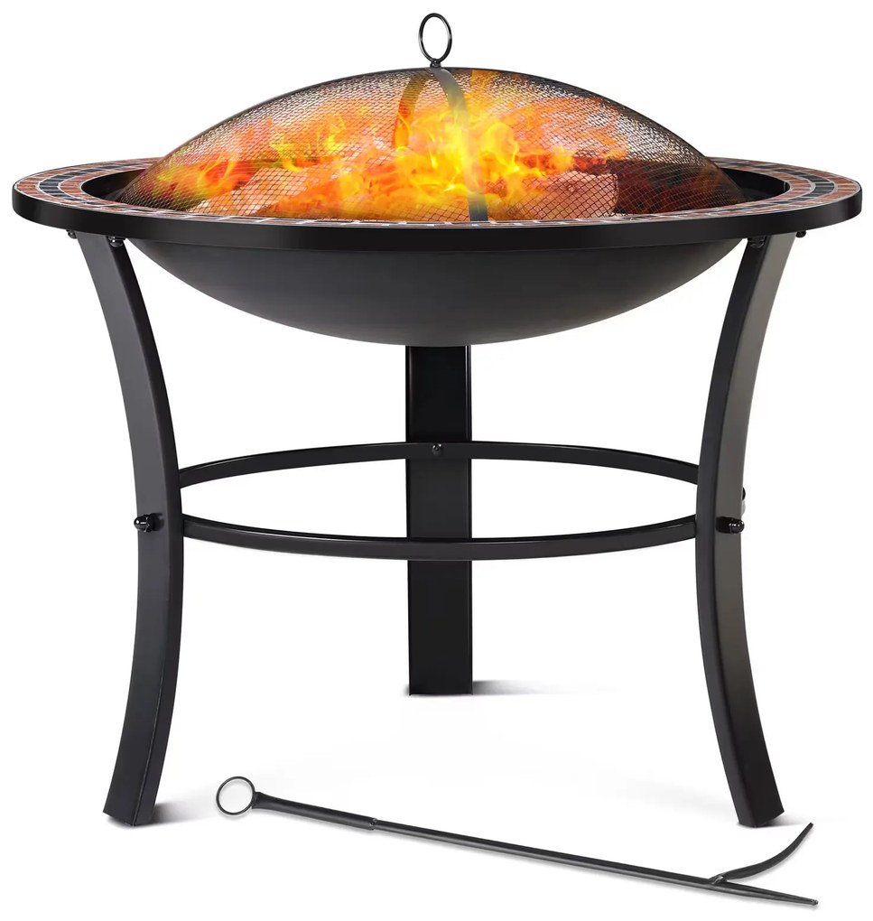 monzana® Fuoco tűzrakóhely Ø76 cm - mozaik