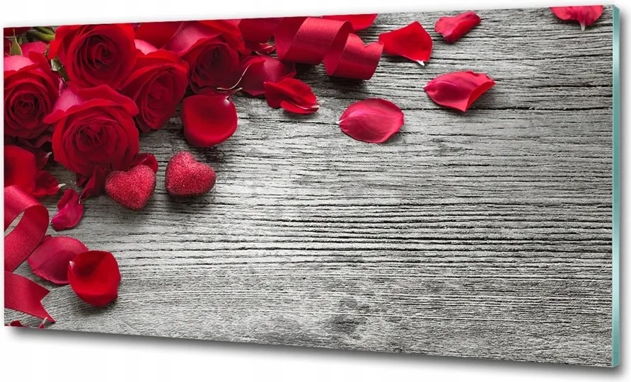 Fotó üvegkép Kék virágok 100x70