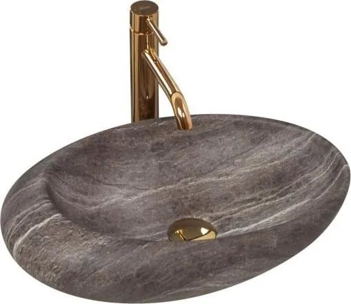 REA-U6649 - Ráépíthető ROXY mosdó 31x49 cm, kerámia/kőhatású