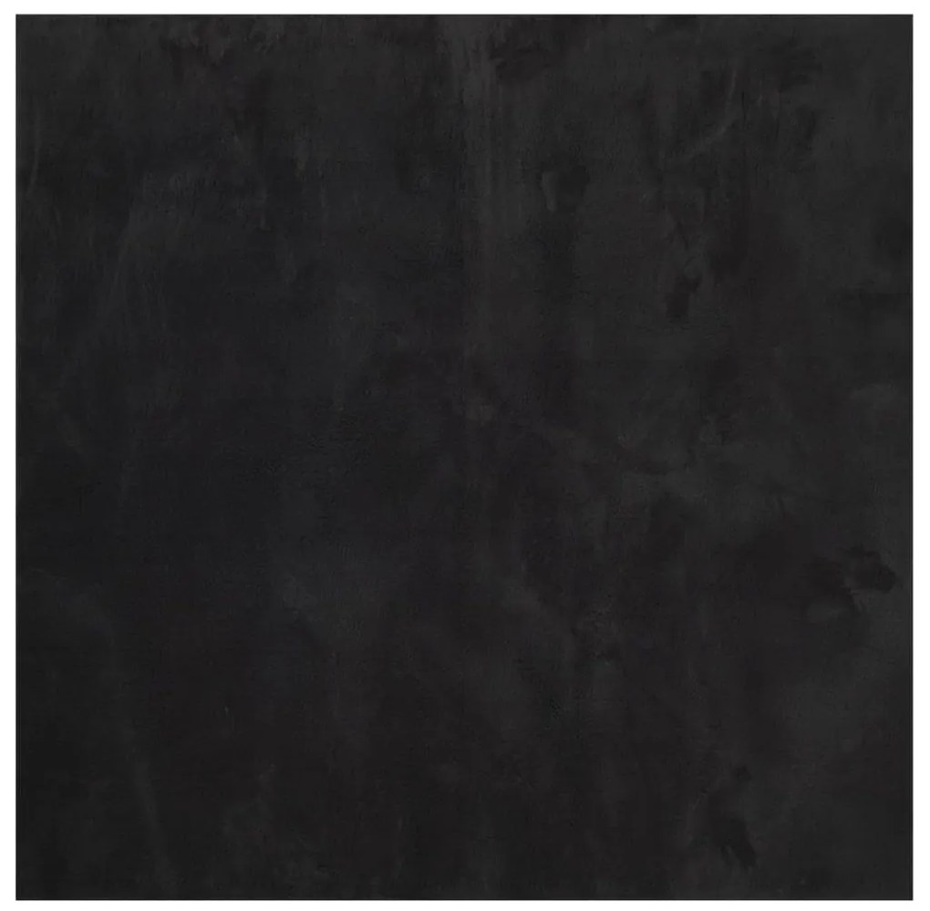HUARTE fekete rövid szálú puha és mosható szőnyeg 240 x 240 cm