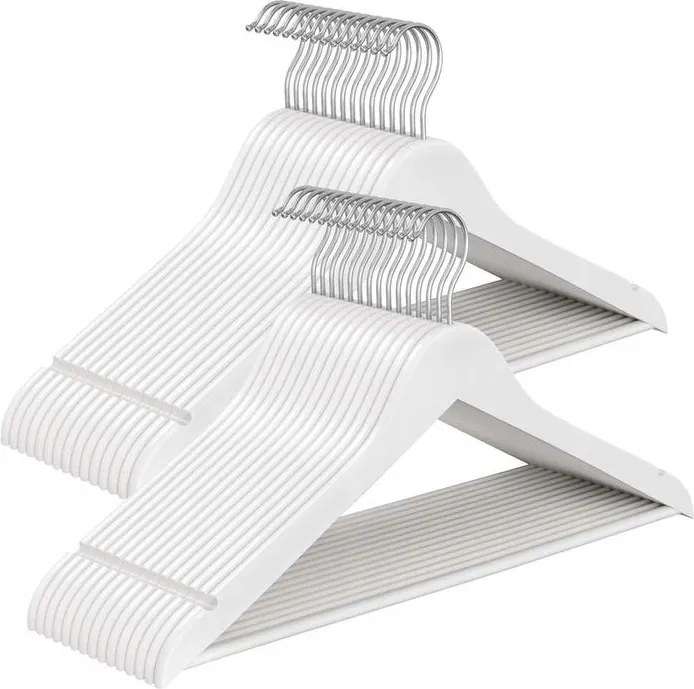 Akasztók Songmics 30 db fa 43x21 cm Cloud White 360° 5 kg