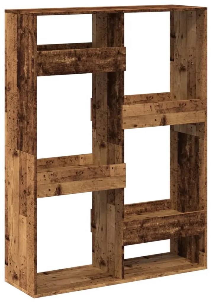 antik fa színű szerelt fa könyvespolc 100 x 33 x 135 cm