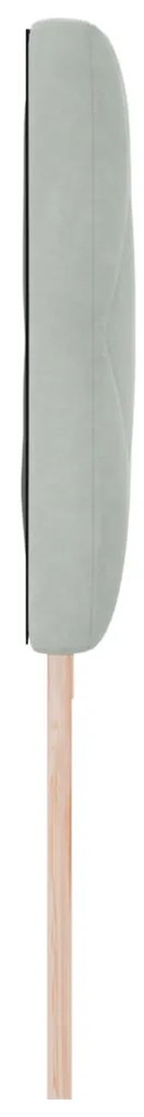 LED Fejtámla LED -es lámpákkal Világosszürke 200 cm Bársony