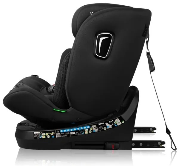 Lionelo - Forgatható autós gyerekülés bázissal BRAVE i-Size 40-150 cm fekete karbon