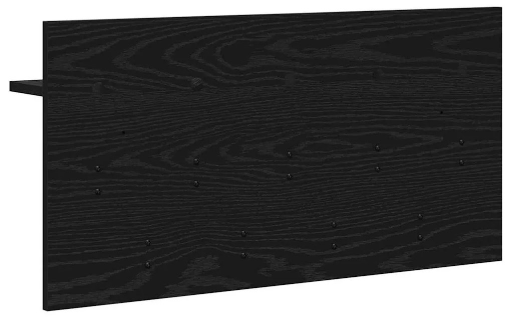 Fali Kabáthorog polcokkal Musta tammi 80 x 40 x 12 cm Faanyag