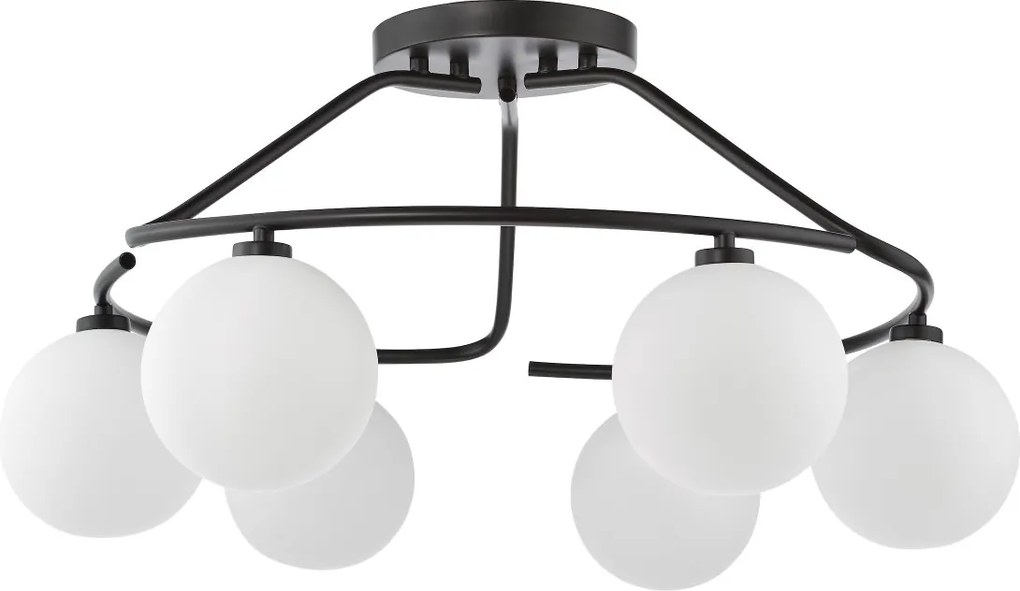Dar Lighting modern mennyezeti lámpa luana fehér matt fekete darlua6422