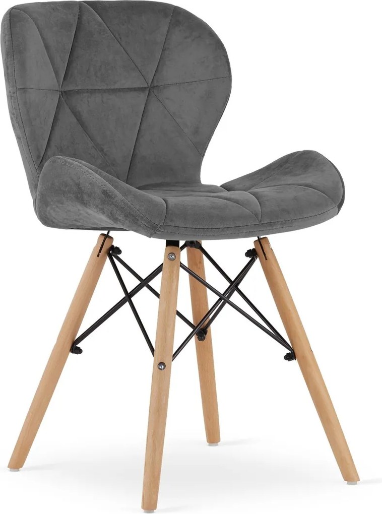 LAGO VELVET szürke étkezőszék