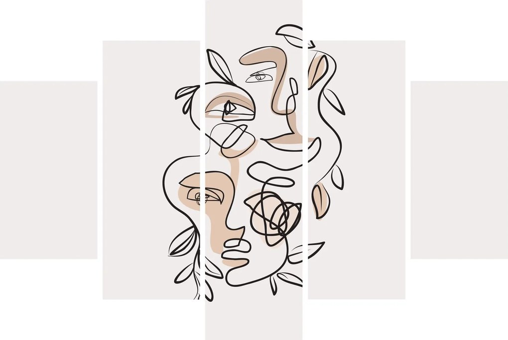 Kép - Line art arckezelés (150x105 cm)