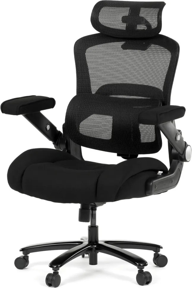 KA-N1313 fekete szövet irodai szék hinta mechanizmussal