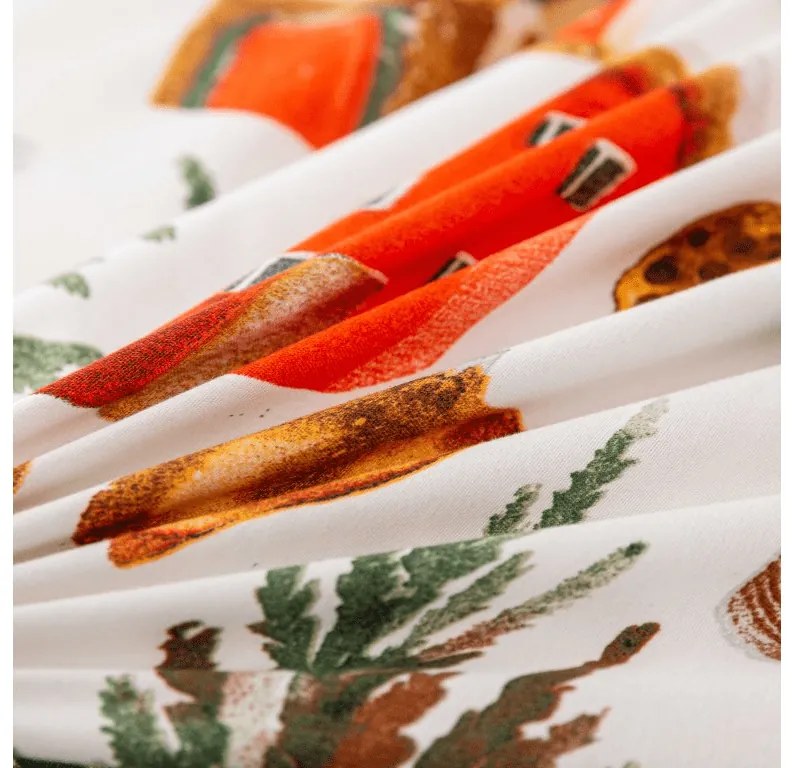 Mikroflanel ágyneműhuzat FESTIVE MAGIC fehér Ágyneműhuzat mérete: 2 db 70 x 90 cm | 200 x 220 cm