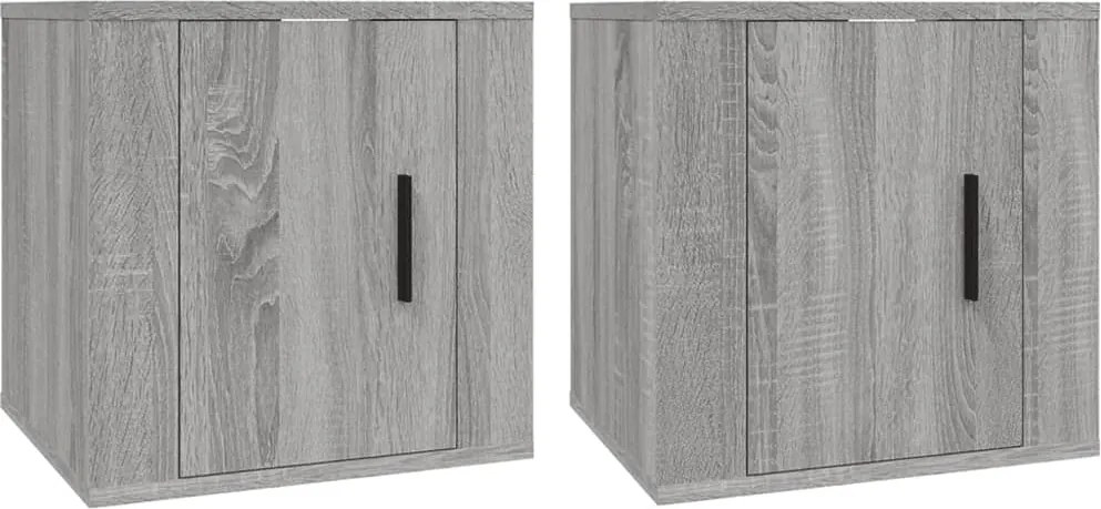 vidaXL 2 db szürke sonoma falra szerelhető TV-szekrény 40x34,5x40 cm