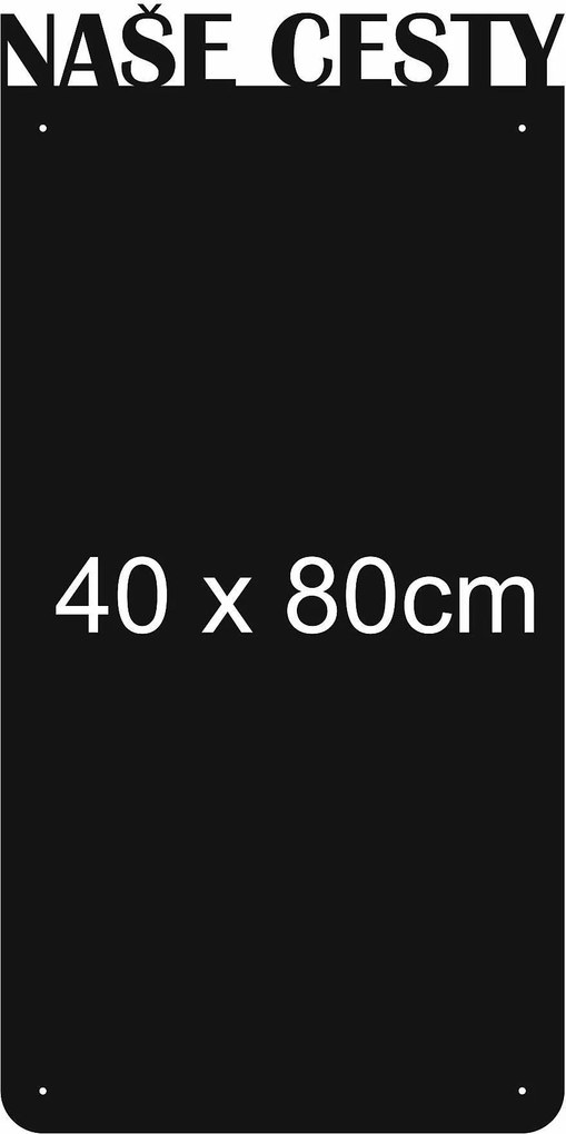 Mágneses tábla utazáshoz, nyaraláshoz, 40x80cm, še cesty