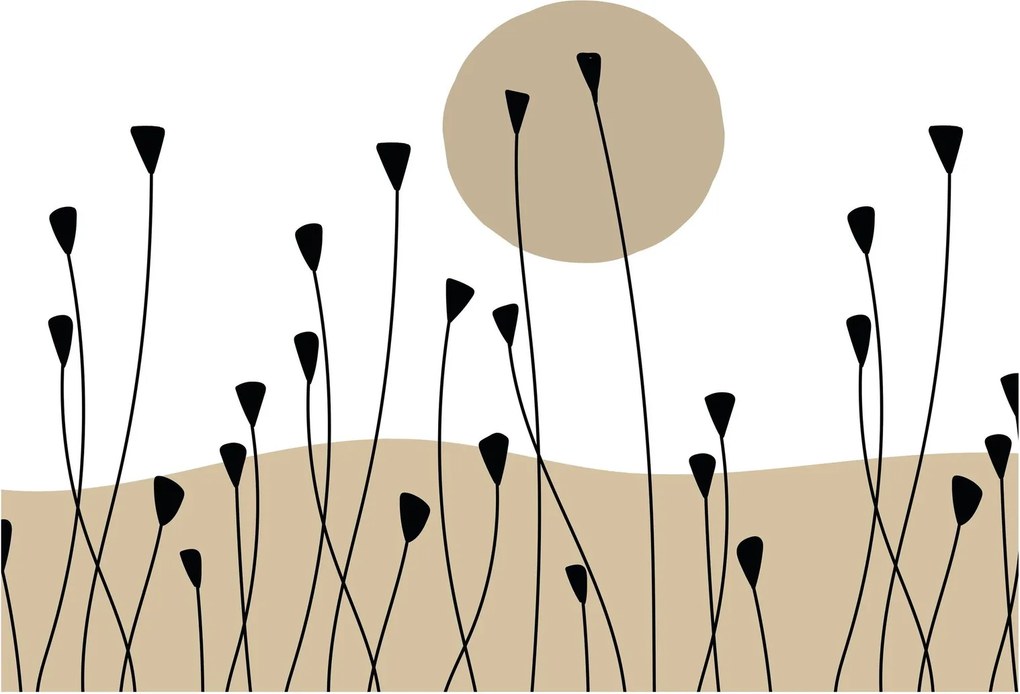 Üveg kép - Grafikus rét N⁰2 (70x50 cm)