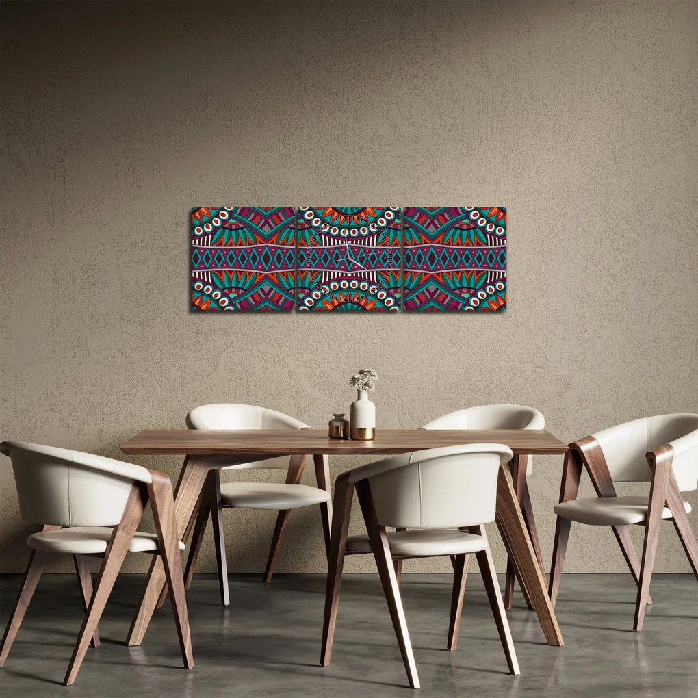 A díszítő absztrakció képe (órával) (90x30 cm)