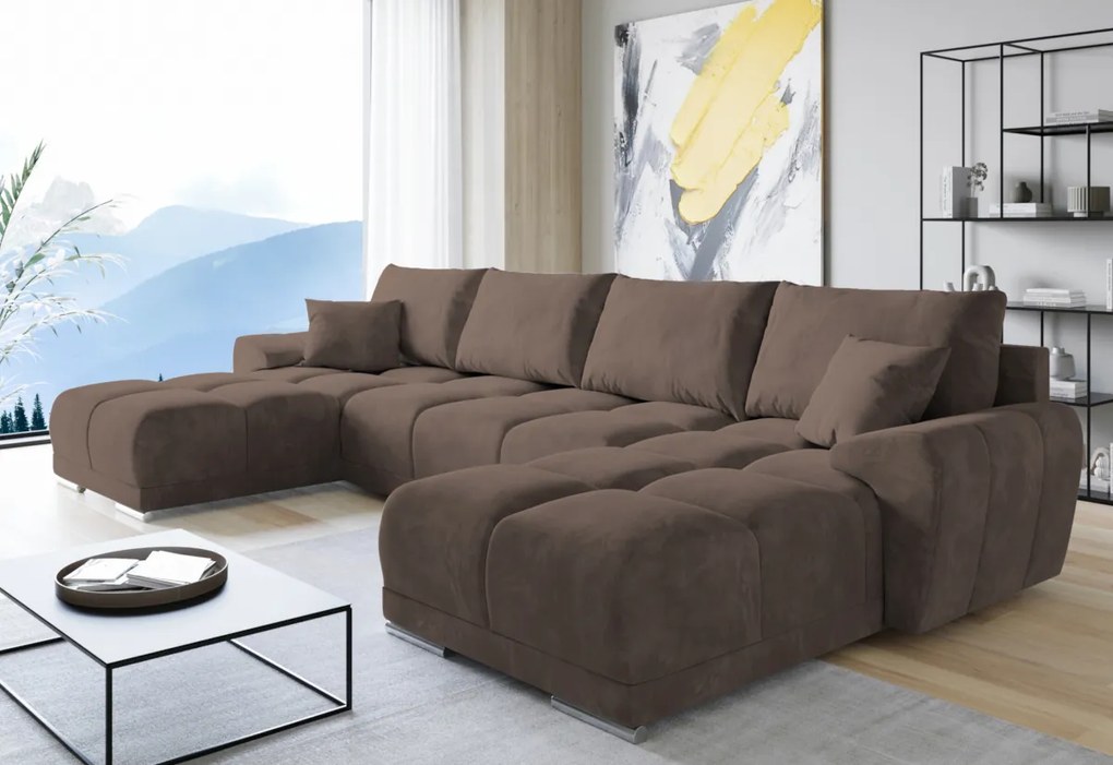 BEGIMIR U ágyazható sarok ülőgarnitúra, 365x85x183, monolith 77