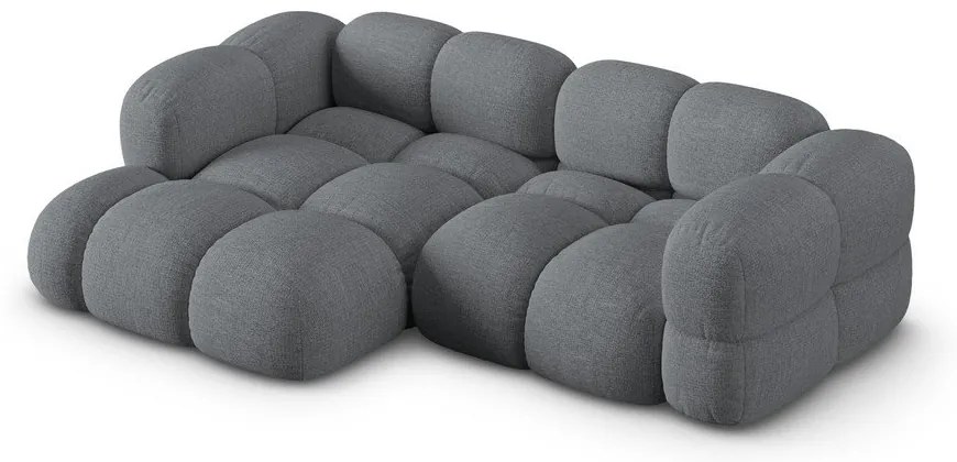 Szürke sarokkanapé (bal oldali-heverő résszel) Loretto – Cosmopolitan Design