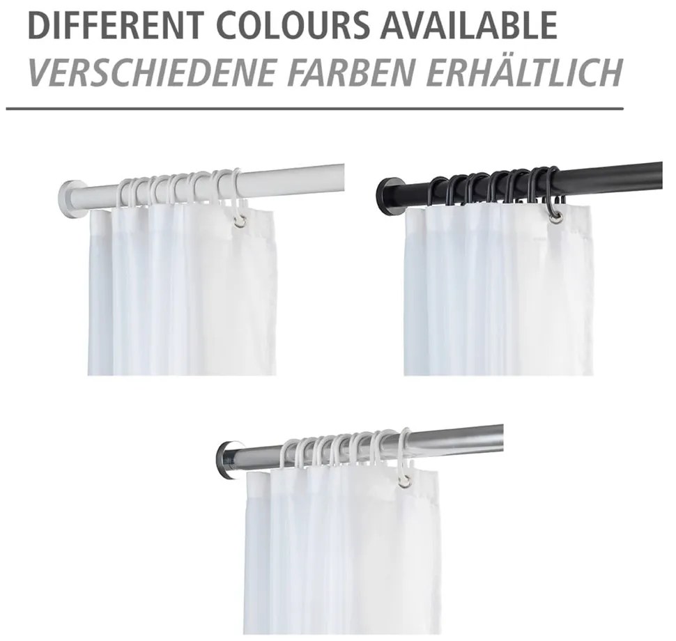 Luz fehér teleszkópos rúd a fürdőbe, hossz 110-185 cm - Wenko