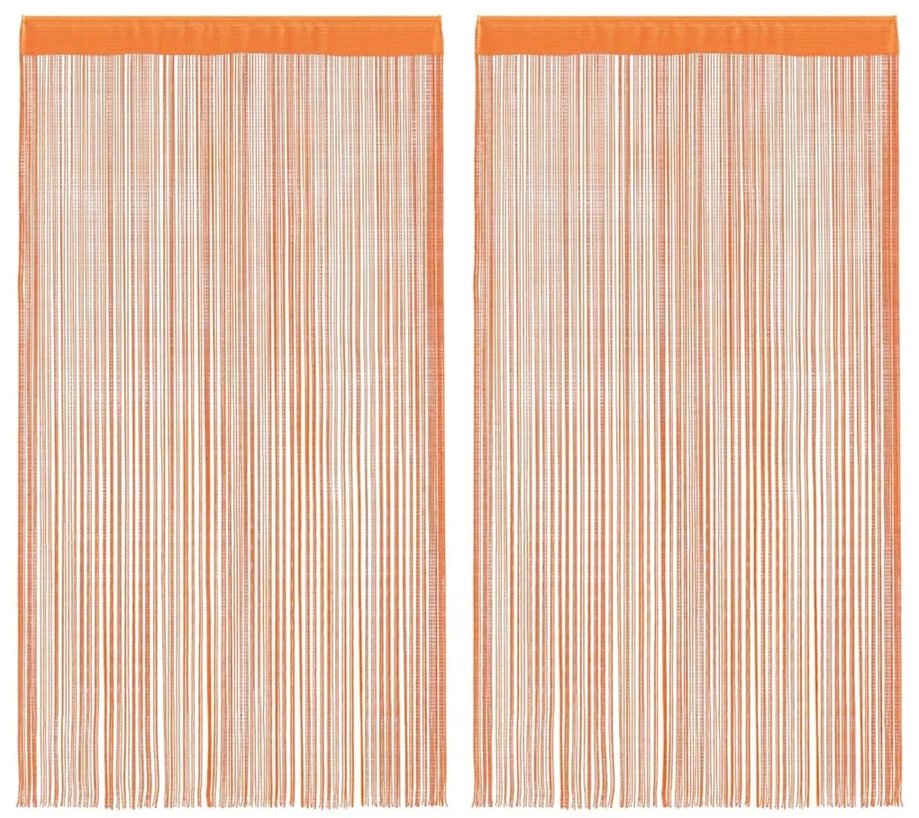 2 db narancssárga zsinórfüggöny 100 x 250 cm