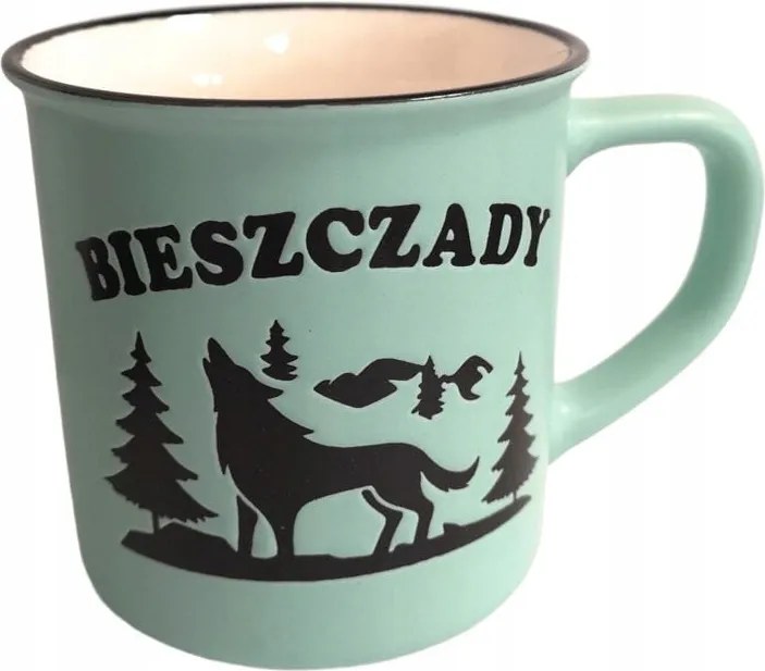 Bieszczady Kerámia Bögre 400 ml Menta Színű