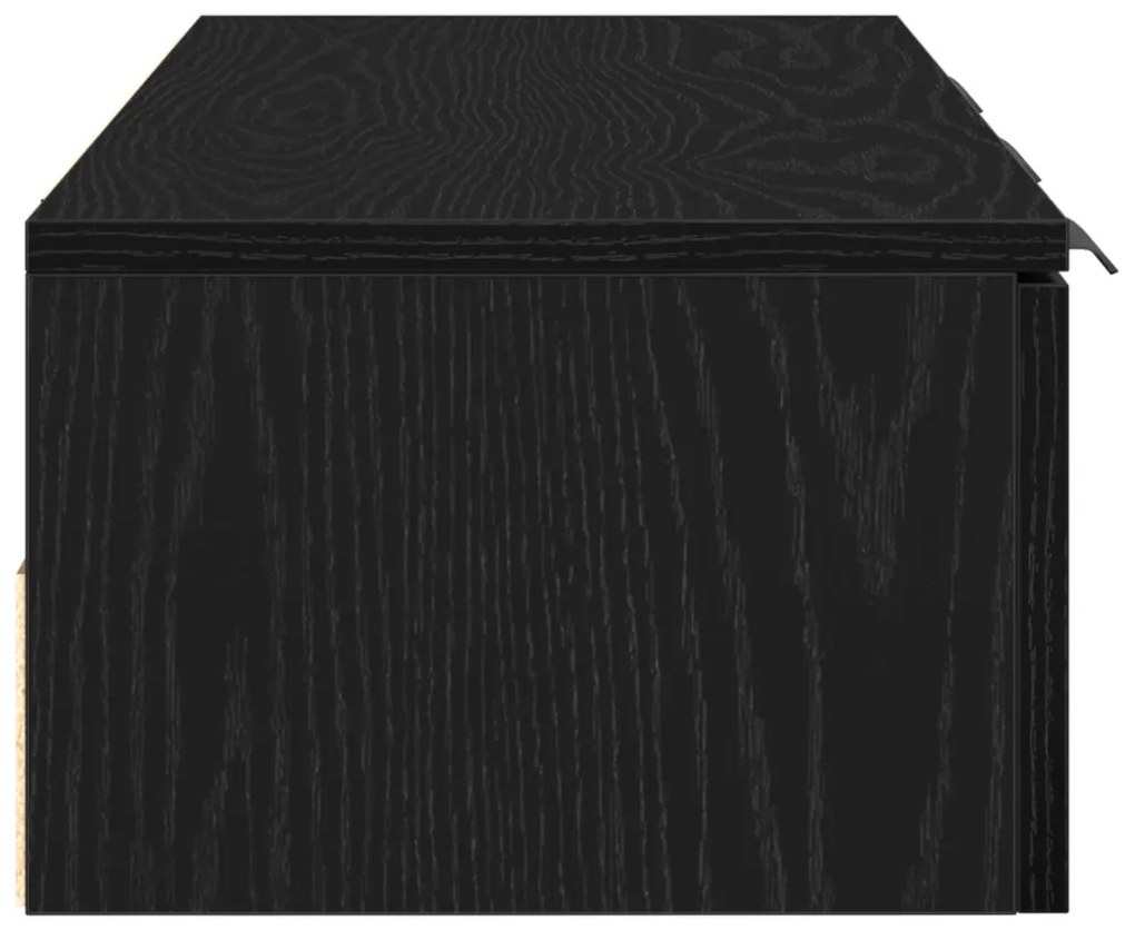 Fekete tölgy fali szekrény 102x30x20 cm Műanyagból