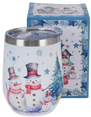 Hóemberes rozsdamentes acél hőtartópohár 330 ml Snowman