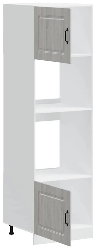 Kalmar 2 db szürke sonoma színű szerelt fa sütőszekrények