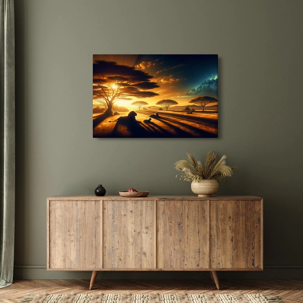 Kép - Pihenő oroszlánok (90x60 cm)