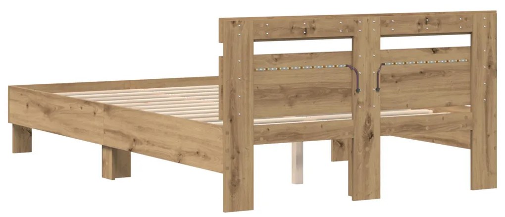 Tölgy Ágykeret Mesteri Tölgy Furnérozott Fa 120 x 190 cm Tartós