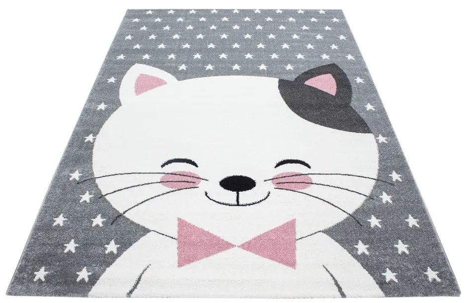 Rózsaszín-szürke gyerek szőnyeg 80x150 cm Kids – Ayyildiz Carpets