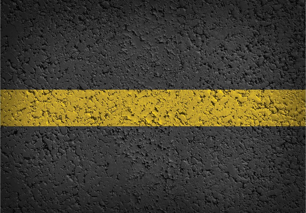 Fotótapéta Aszfalt Sárga vonal minimalizmus loft vinil 368x254 +ragasztó