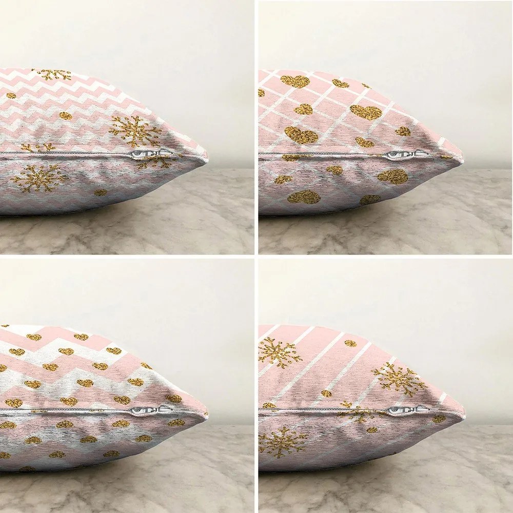 Karácsonyi mintás textil párnahuzat szett 4 db-os 43x43 cm – Mila Home