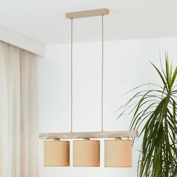 Brilagi - Csillár zsinóron FOREST 3xE27/15W/230V fenyő/barna