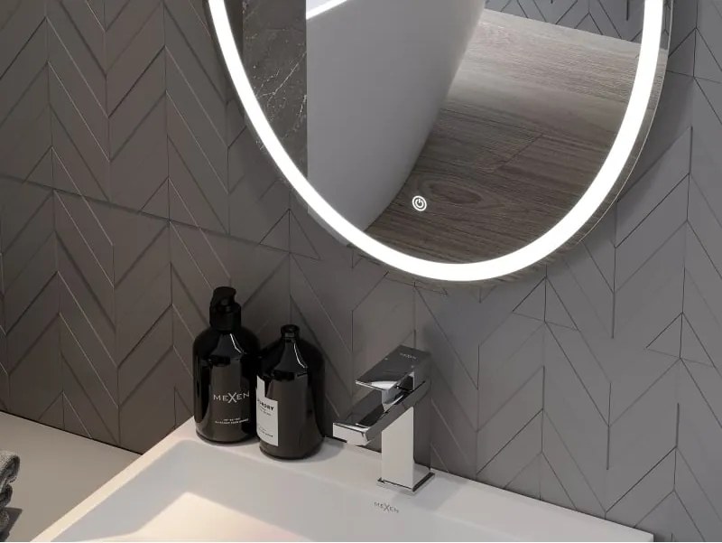Mexen Elz 50 x 70 cm-es, LED 6000K, páramentes fürdőszobai tükör - 9802-050-070-611-00